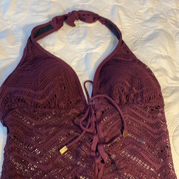 BLEU burgundy knitted bathing suit - Picture 2 of 5